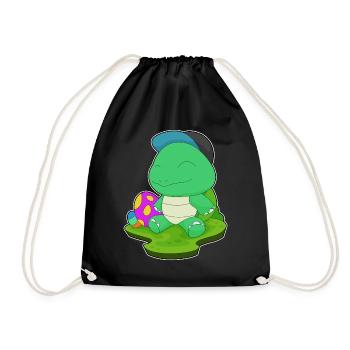 Oeufs de Pâques de Pâques tortue - Sac de sport léger - noir - Devant