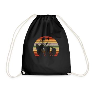 Panda Bear Japanese Panda - Drawstring Bag - black - Front