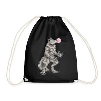 Werwolf Halloween Kaugummi - Turnbeutel - Schwarz - Vorne