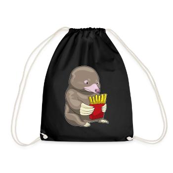Frites taupes - Sac de sport léger - noir - Devant
