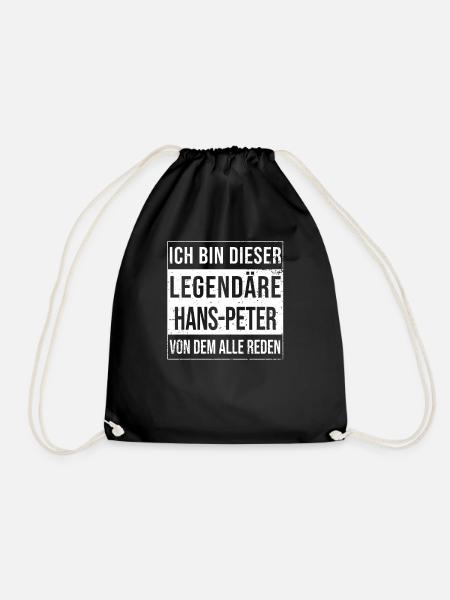 Ich bin dieser legendäre für Hans-Peter - Turnbeutel - Schwarz