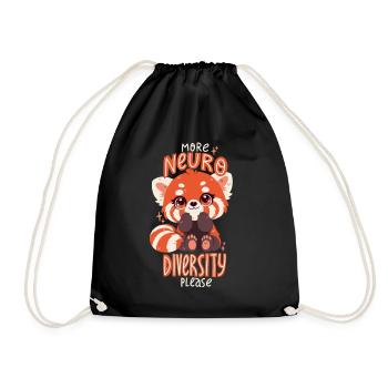 More neurodiversity, please! - Drawstring Bag - black - Front