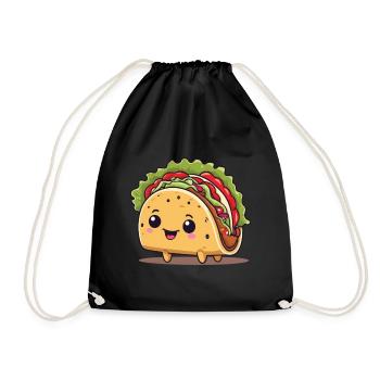 Kawaii Taco Cinco De Mayo Funny Design - Sac de sport léger - noir - Devant