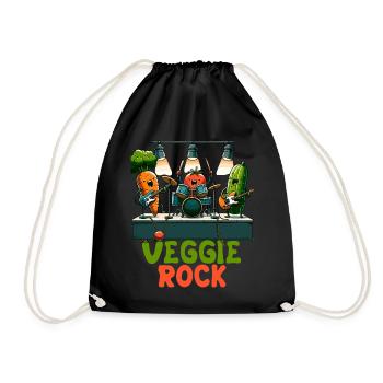 Veggie Rocks Music Band Carrot Buddies - Drawstring Bag - black - Front