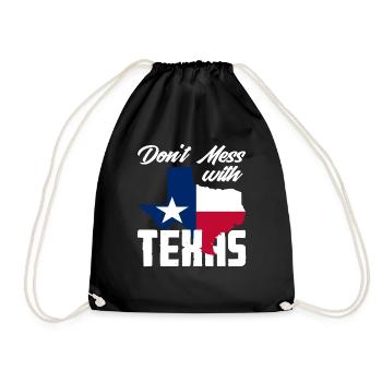 Texas Spruch Texaner - Turnbeutel - Schwarz - Vorne