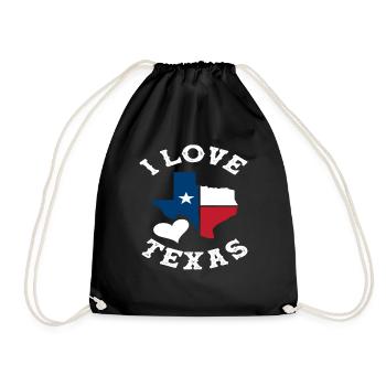 Texas Ich Liebe - Turnbeutel - Schwarz - Vorne