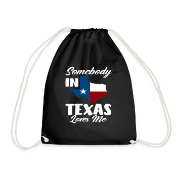 Texas Liebe - Turnbeutel - Schwarz - Vorne