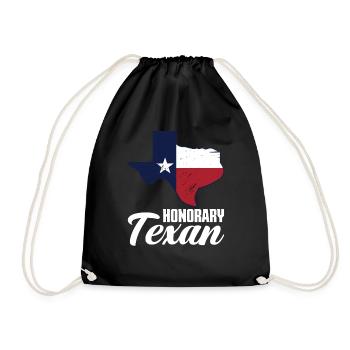 Texas Texaner Geschenk - Turnbeutel - Schwarz - Vorne