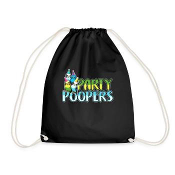 Budgie Party Poopers Ornamental Bird Budgie Lover - Drawstring Bag - black - Front