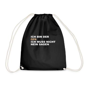 Cooler Opa Spruch - Turnbeutel - Schwarz - Vorne