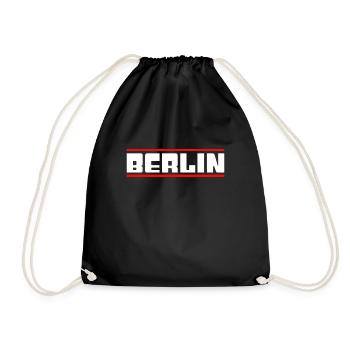 Berlin - Drawstring Bag - black - Front