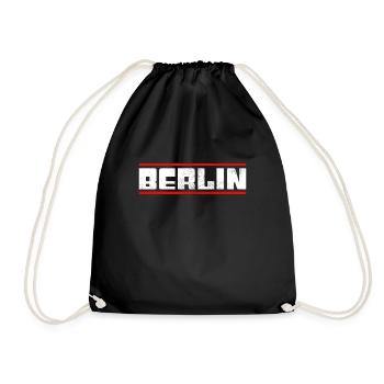 Berlin - Drawstring Bag - black - Front