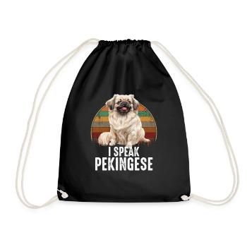 Je parle pékinois - Sac de sport léger - noir - Devant