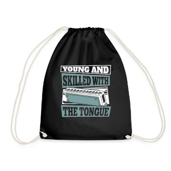 Jeune Et Habile Avec La Langue Harmoniste - Sac de sport léger - noir - Devant