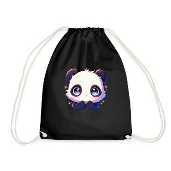 Panda Ours Panda géant japonais - Sac de sport léger - noir - Devant