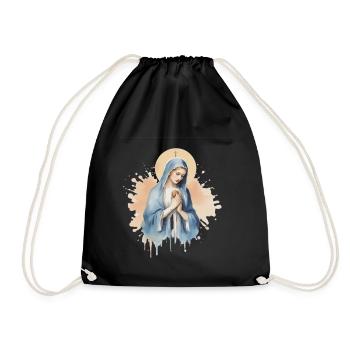 Virgin Mary Jesus God Church Christianity - Drawstring Bag - black - Front