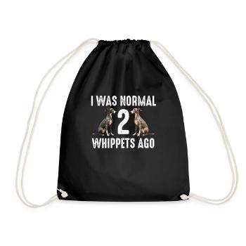 Whippet Dog - Drawstring Bag - black - Front