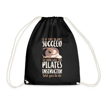 Pilates Instructor Teacher If At - Drawstring Bag - black - Front