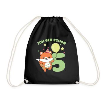 J’ai déjà 5 enfants d’anniversaire de renards - Sac de sport léger - noir - Devant