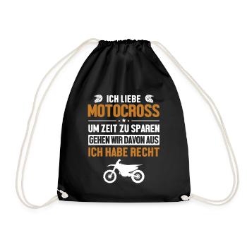Motocrossliebhaber chapeau immer Recht Racing Riders - Sac de sport léger - noir - Devant