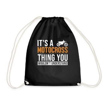 It's a Motocross Thing Racing Supermoto - Drawstring Bag - black - Front
