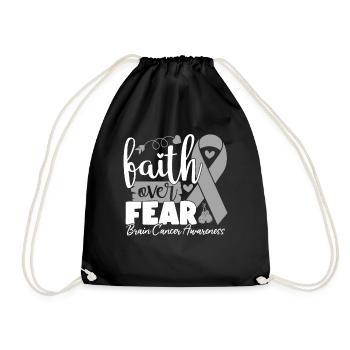 La foi plutôt que la peur Chimiothérapie Maladie cérébrale Gray - Sac de sport léger - noir - Devant