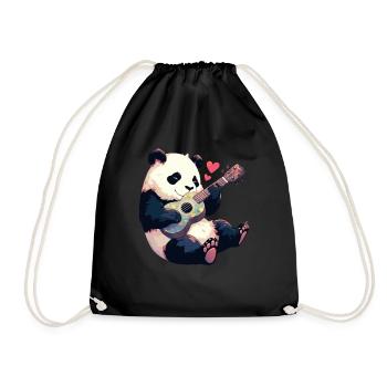 Panda Bear Ukulélé Panda géant japonais - Sac de sport léger - noir - Devant