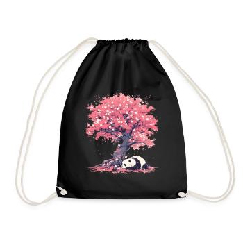 Panda Ours Panda géant japonais - Sac de sport léger - noir - Devant