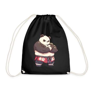 Panda Bear Sumo Catcher Panda géant japonais - Sac de sport léger - noir - Devant