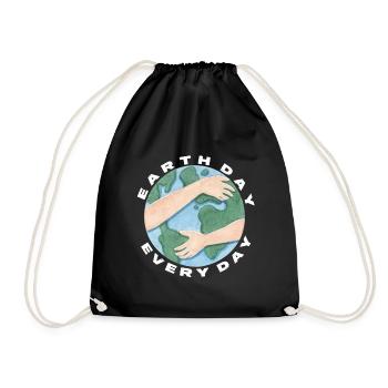 Jour de la Terre tous les jours - Sac de sport léger - noir - Devant