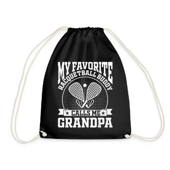 Racquetball - Mon copain de racquetball préféré appelle - Sac de sport léger - noir - Devant