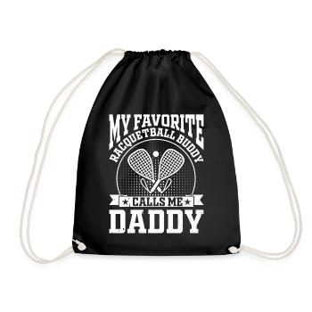 Racquetball - Mon copain de racquetball préféré appelle - Sac de sport léger - noir - Devant