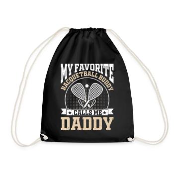 Mon copain de racquetball préféré m’appelle papa - Sac de sport léger - noir - Devant
