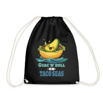 Guac N Roll Auf Taco Meeren - Turnbeutel - Schwarz - Vorne