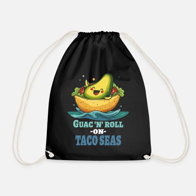 Guac N Roll Auf Taco Meeren - Turnbeutel - Schwarz