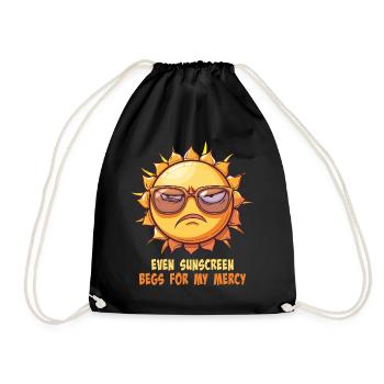Soleil avec lunettes de soleil look puissant - Sac de sport léger - noir - Devant