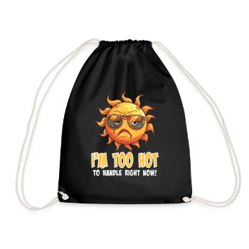 Zu Heiß Zum Anfassen Sonnendesign - Turnbeutel - Schwarz - Vorne