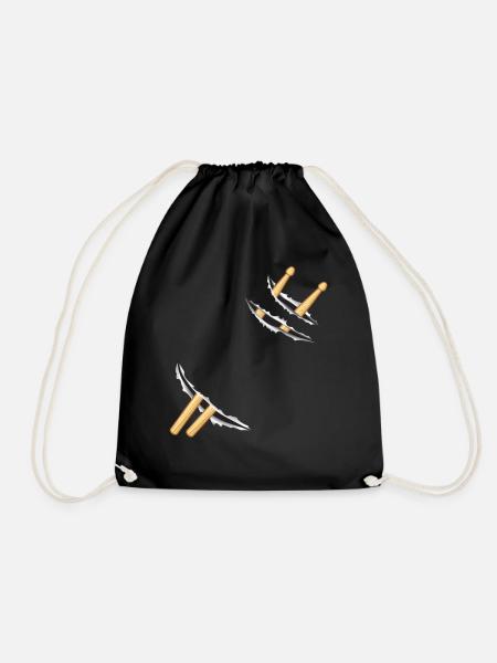 Batterie, Batteur, Batteur, Batteur - Sac de sport léger - noir