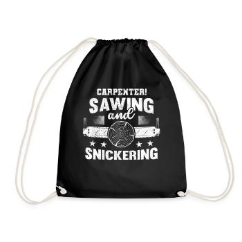 charpentier, charpentier, menuisier, charpentier, - Sac de sport léger - noir - Devant
