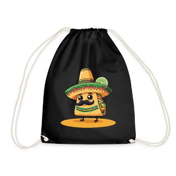 Drôle Kawaii Taco Cinco de Mayo Style - Sac de sport léger - noir - Devant