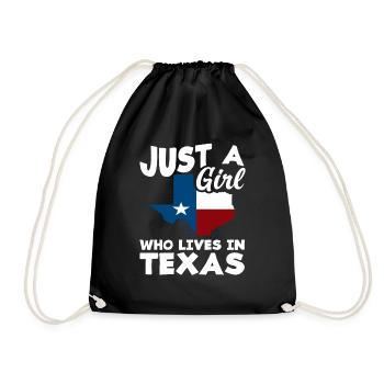 Fille qui aime le Texas - Sac de sport léger - noir - Devant