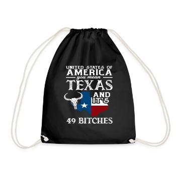 Texas Herkunft - Turnbeutel - Schwarz - Vorne