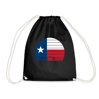 Retro Texas - Turnbeutel - Schwarz - Vorne
