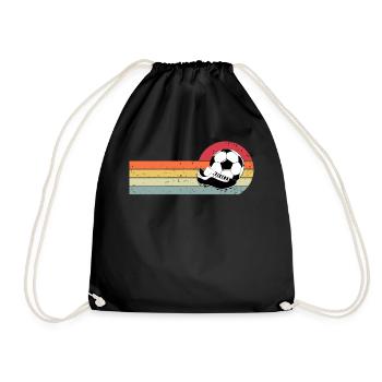 Fußball Fußballer Sunset Retro Vintage - Turnbeutel - Schwarz - Vorne
