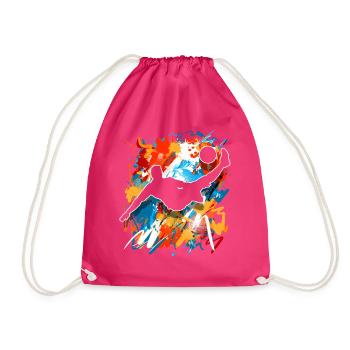 Fußball Fußballer - Turnbeutel - Fuchsia - Vorne