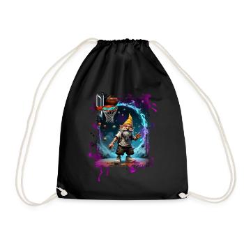 Basketball Gnome - Drawstring Bag - black - Front