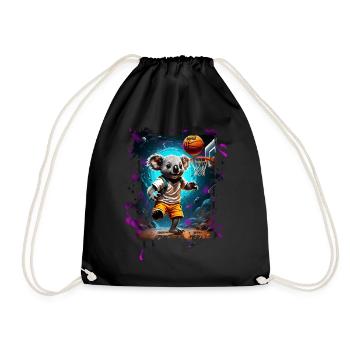 Basketball Koala - Drawstring Bag - black - Front