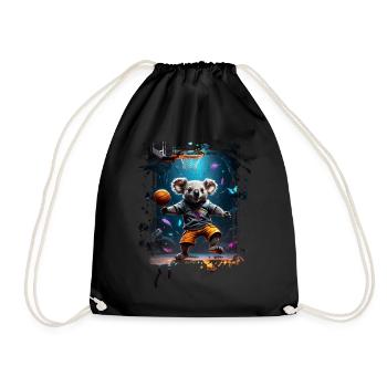 Basketball Koala - Drawstring Bag - black - Front