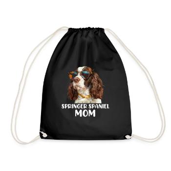 Springer Spaniel - Drawstring Bag - black - Front