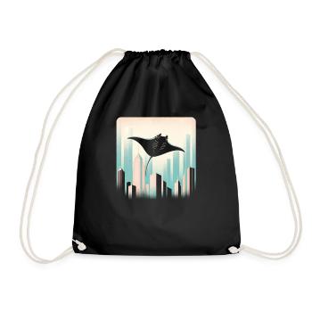 Raie manta - Sac de sport léger - noir - Devant